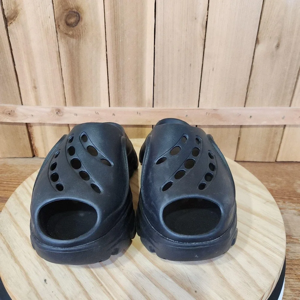 Adidas Stella McCartney Sandals Shoes Womens 6 Black Platform Slide Clog